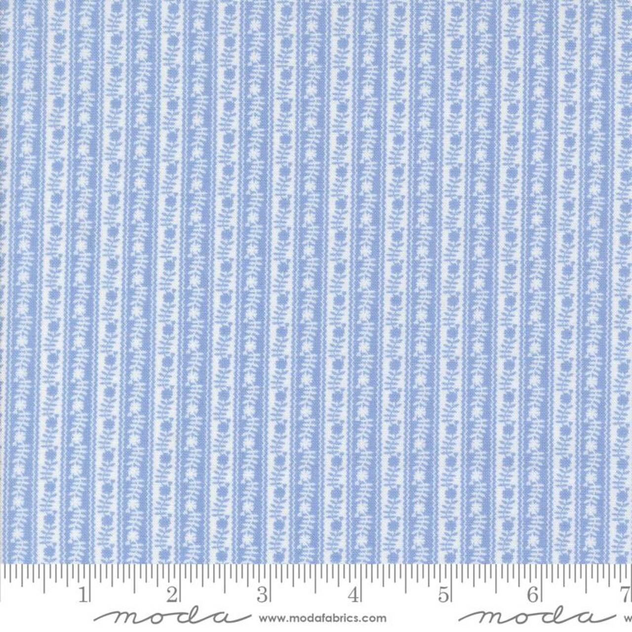 Fabric Moda Blue Ric Rac Stripes Memory Lane by the Quarter Yard 18785-15